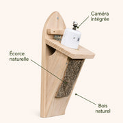 Birdhouse connected sloping with front in bark — photo 4