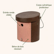 Birdhouse cylindrical with entrance round — photo 4