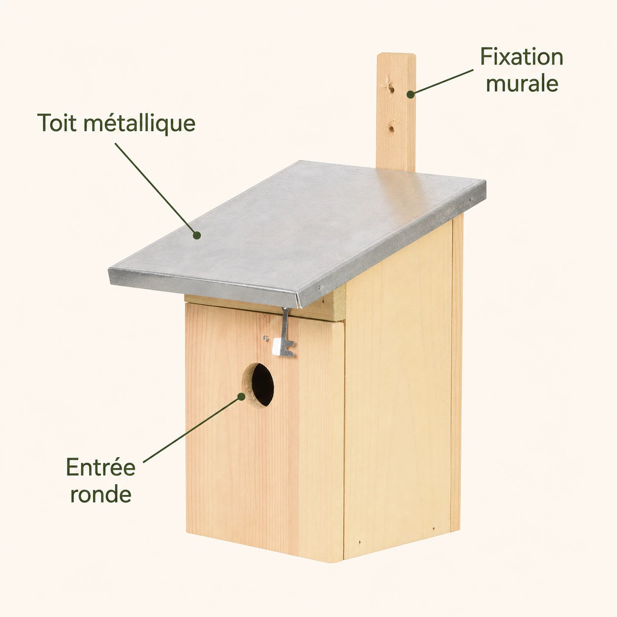 Birdhouse of observation with mirror under zinc roof — photo 4
