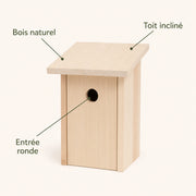 Birdhouse in wood light with front grooved — photo 4