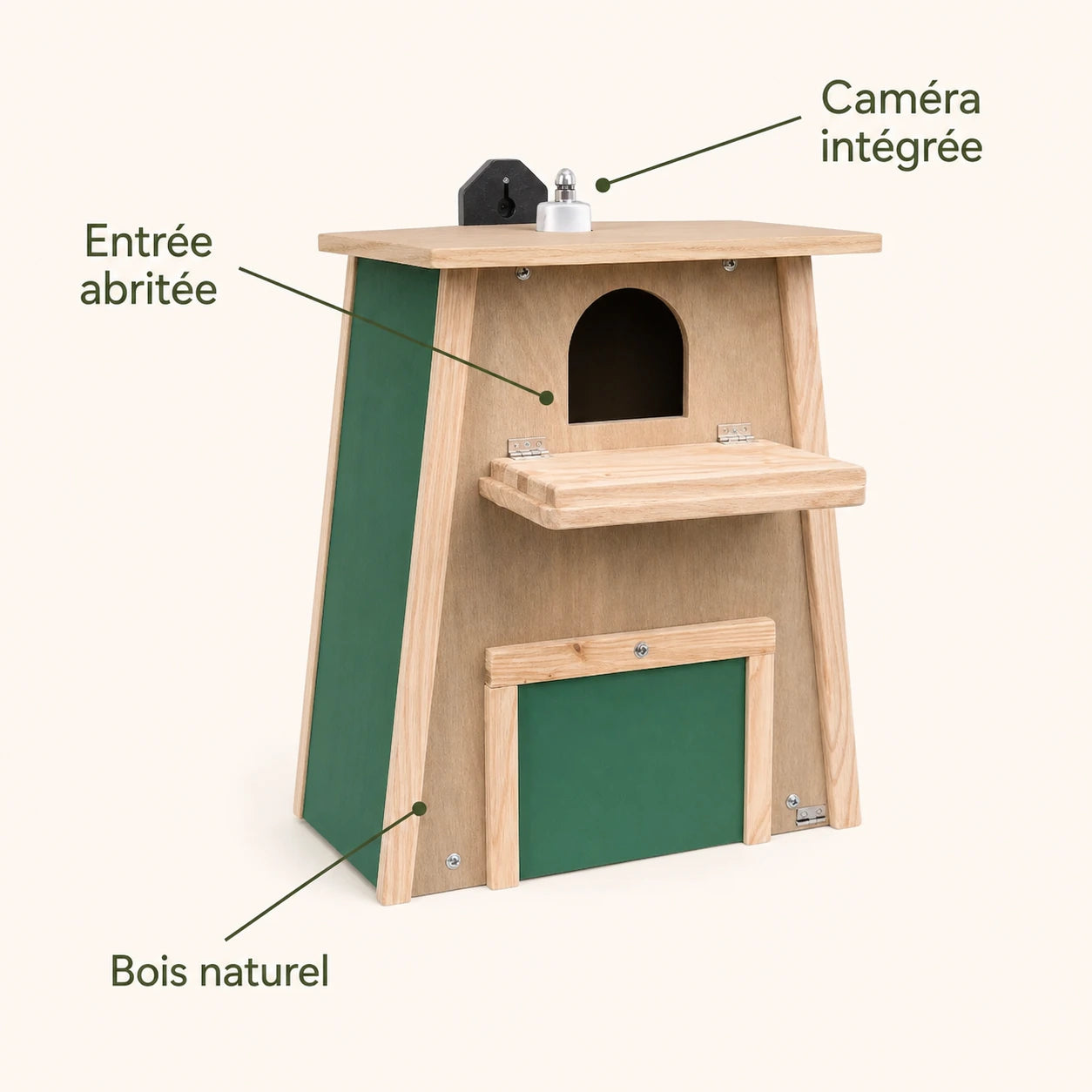 Birdhouse connected with balcony and panels green — photo 4