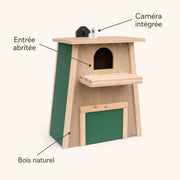 Birdhouse connected with balcony and panels green — photo 4