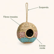 Birdhouse woven handcrafted in reed — photo 4