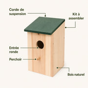 Birdhouse vertical with green roof — photo 3