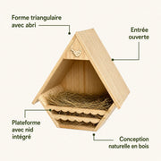 Birdhouse triangle wood — photo 3
