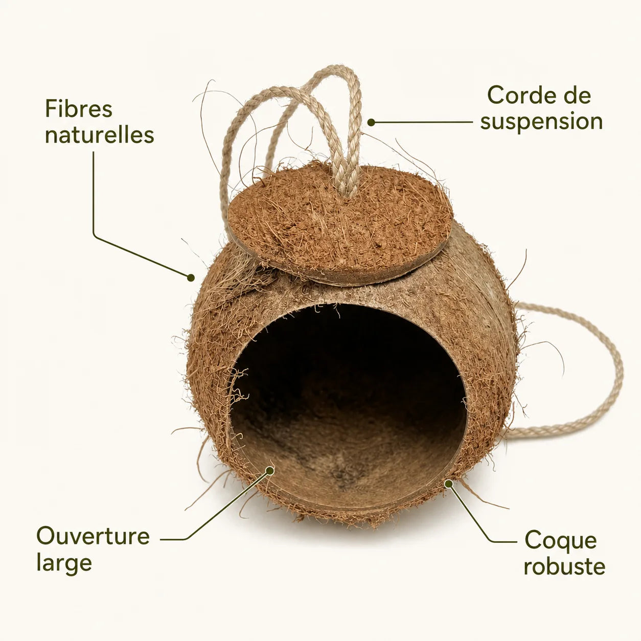 Coconut fibrous birdhouse — photo 3