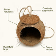 Coconut fibrous birdhouse — photo 3
