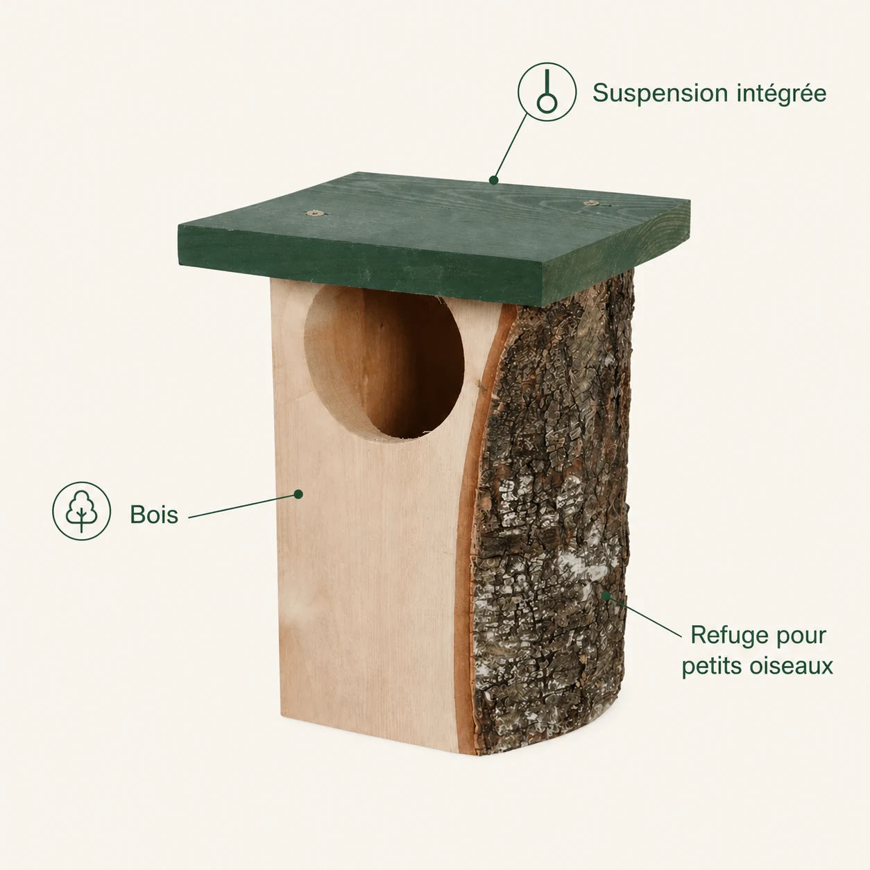 Birdhouse in bark — photo 4