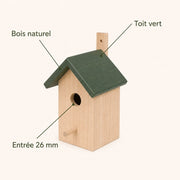 Birdhouse with green roof double slope — photo 4
