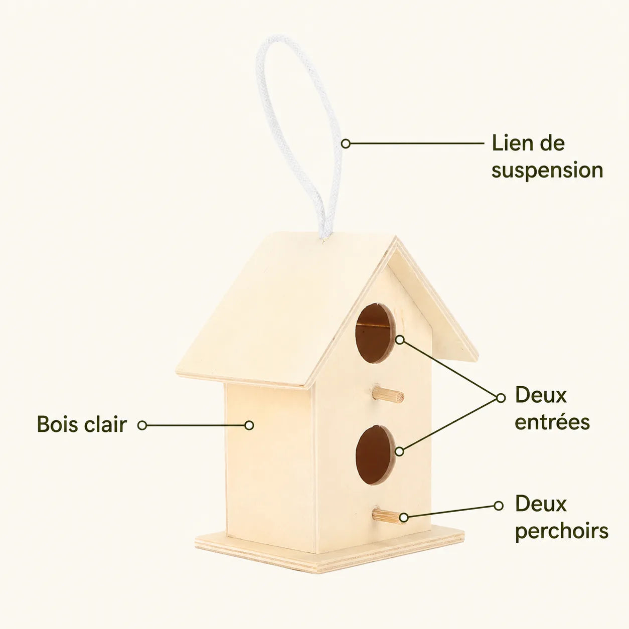 Birdhouse double entrance — photo 3