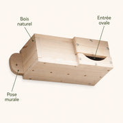 Birdhouse horizontal in wood with entrance in tunnel — photo 4