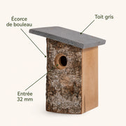 Birdhouse compact in bark of birch — photo 4
