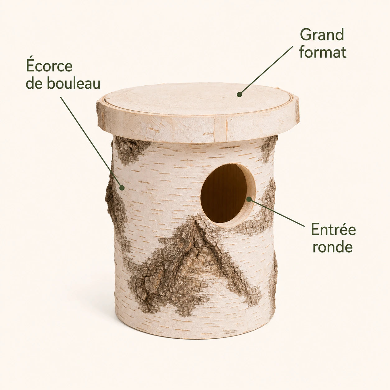 Birdhouse in birch large model — photo 4