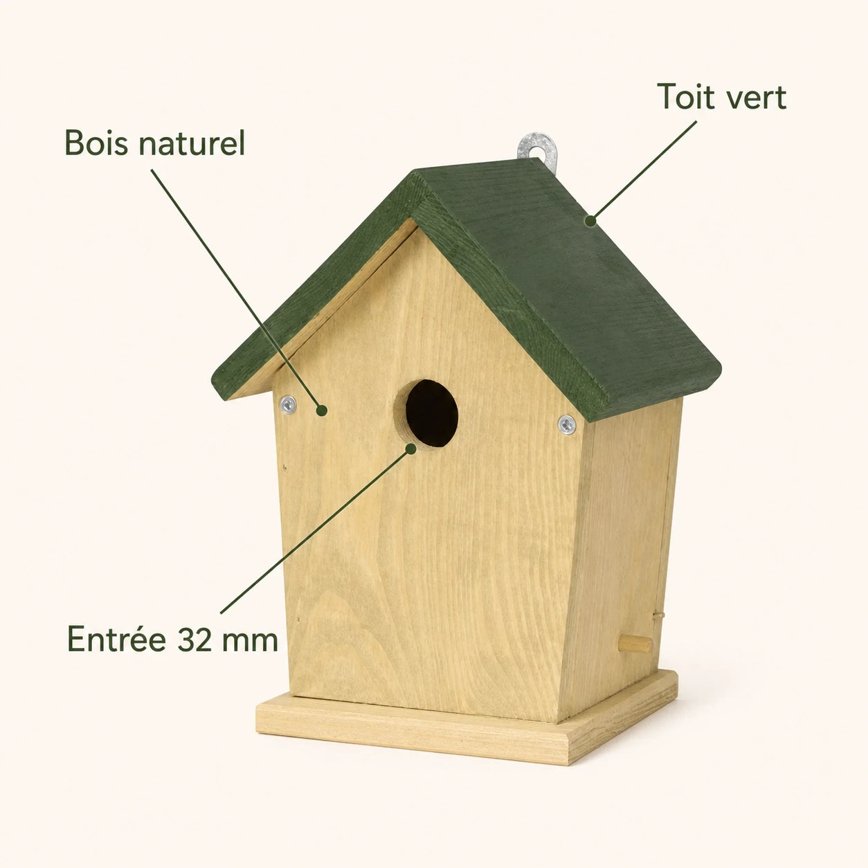 Birdhouse in wood with front opening — photo 4