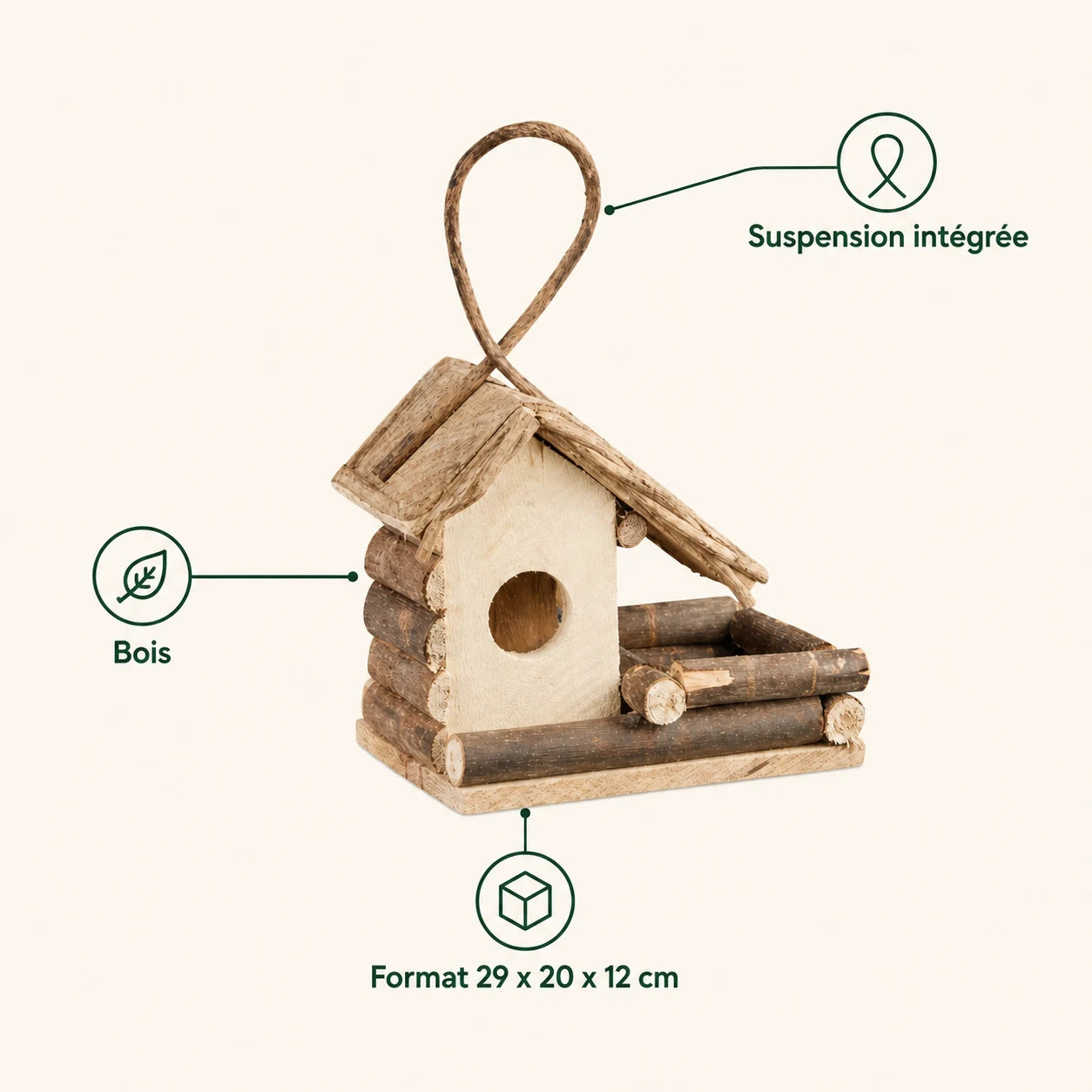 Birdhouse in wood hanging — photo 4