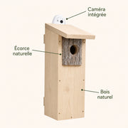 Birdhouse connected vertical with front in bark — photo 4