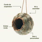 Birdhouse round woven — photo 3