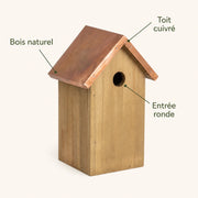 Birdhouse compact with roof copper entrance 27 mm — photo 4