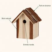 Birdhouse roof in bark — photo 4
