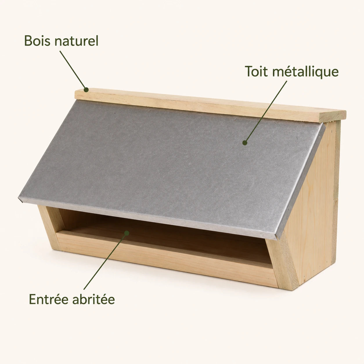 Birdhouse under-roof with front sloping — photo 4