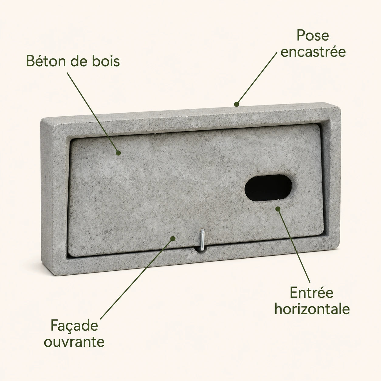 Birdhouse built-in in wood concrete — photo 4
