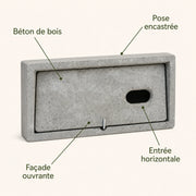 Birdhouse built-in in wood concrete — photo 4