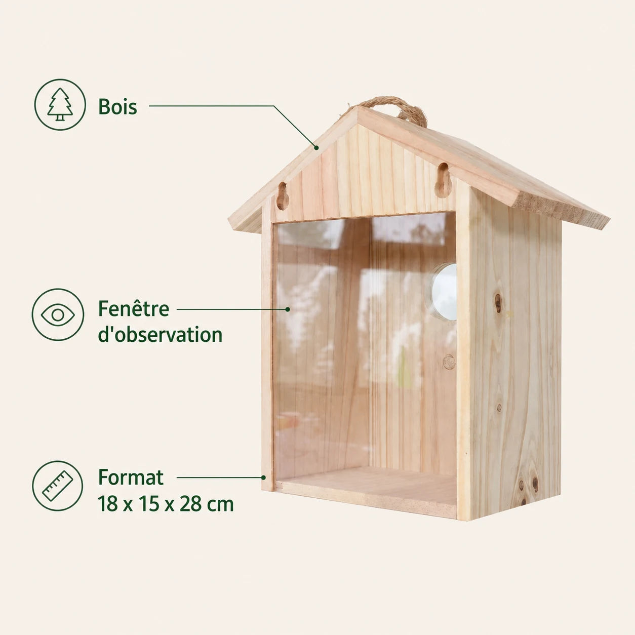 Birdhouse with window acrylic — photo 4