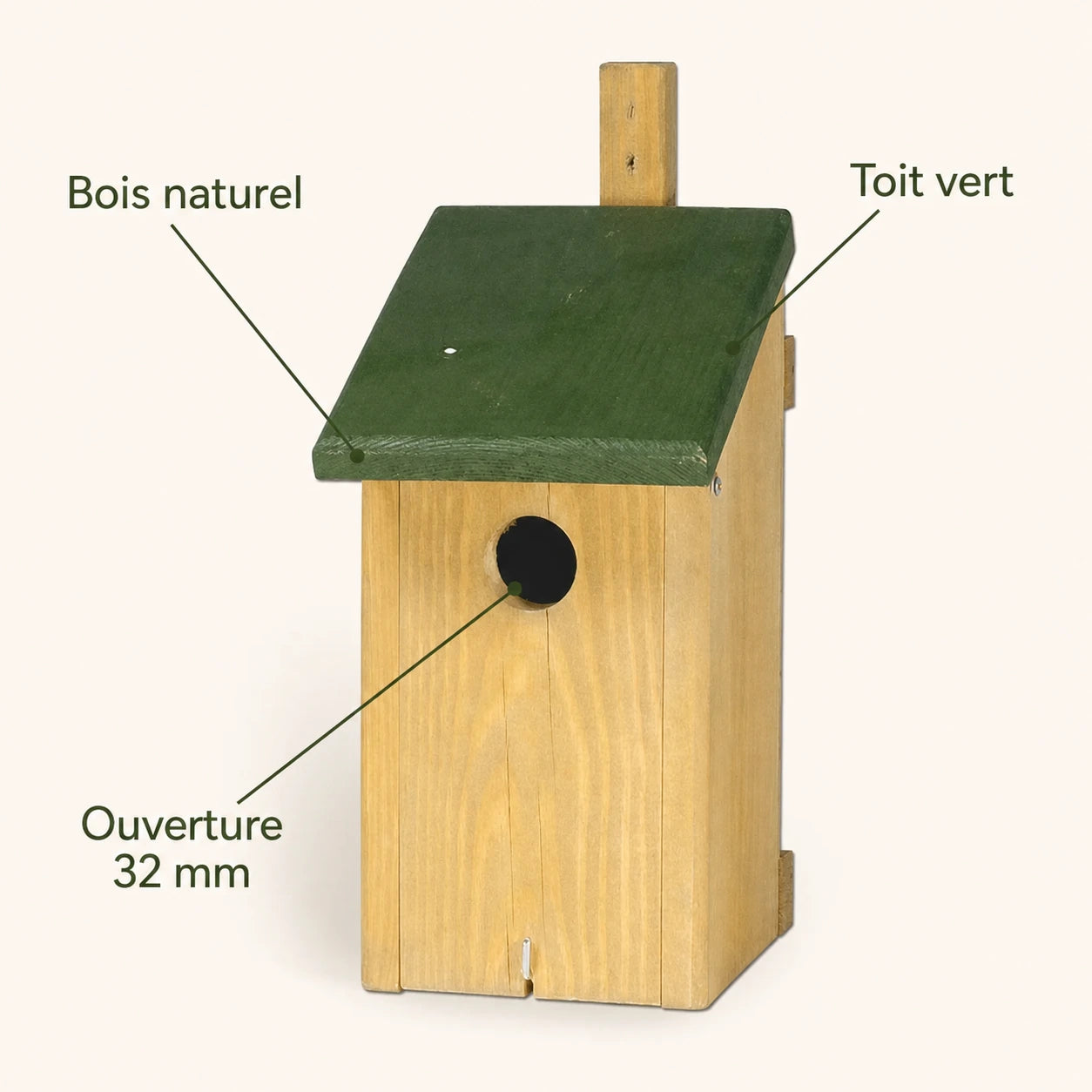 Birdhouse with mirror entrance 32 mm — photo 4