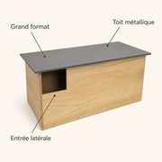 Birdhouse horizontal with partition and roof black — photo 4