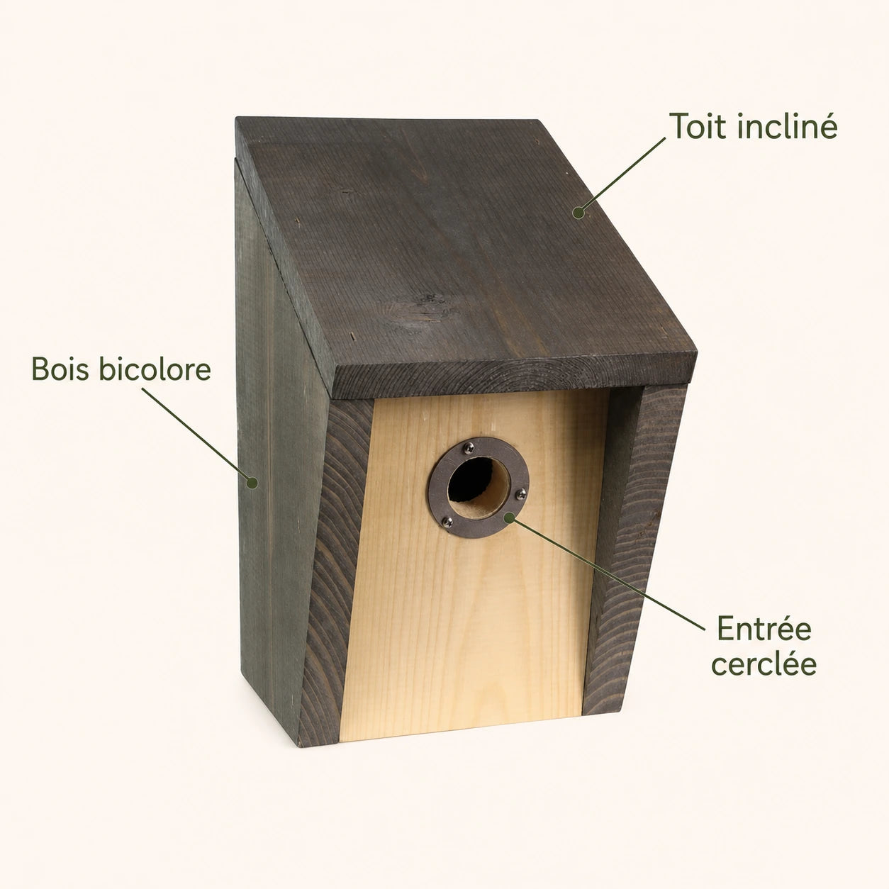 Birdhouse grey in wood oiled — photo 4