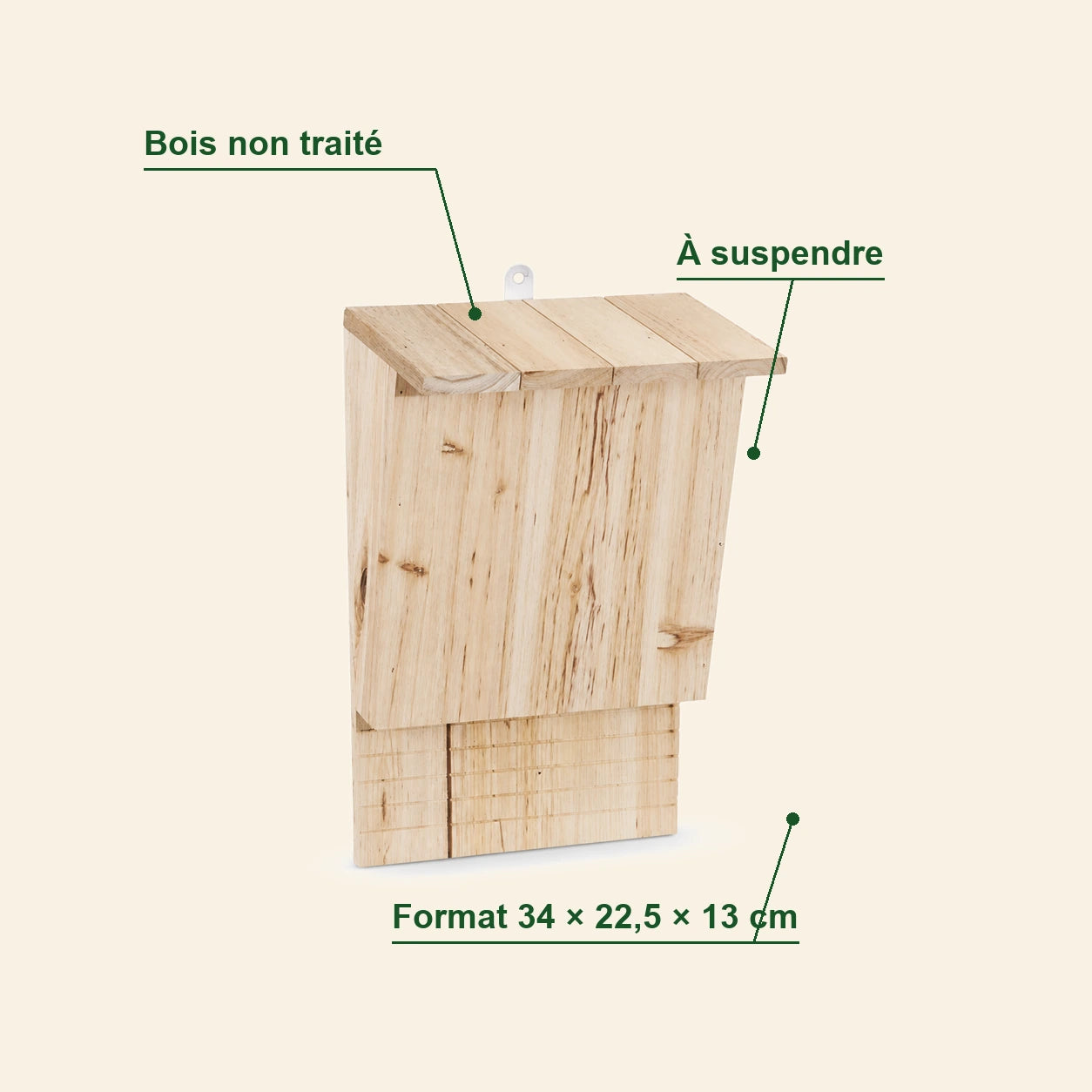 Bat box in wood non treated — photo 4