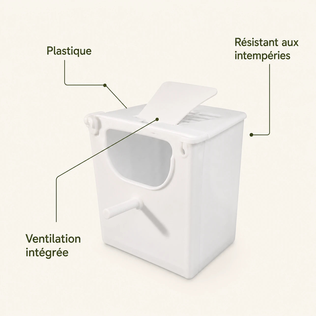 Birdhouse in plastic with front sloping — photo 4