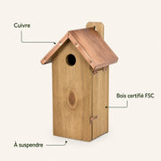 Birdhouse with copper roof brown — photo 4