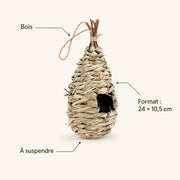 Birdhouse hanging in wood size 24 × 10,5 cm — photo 4