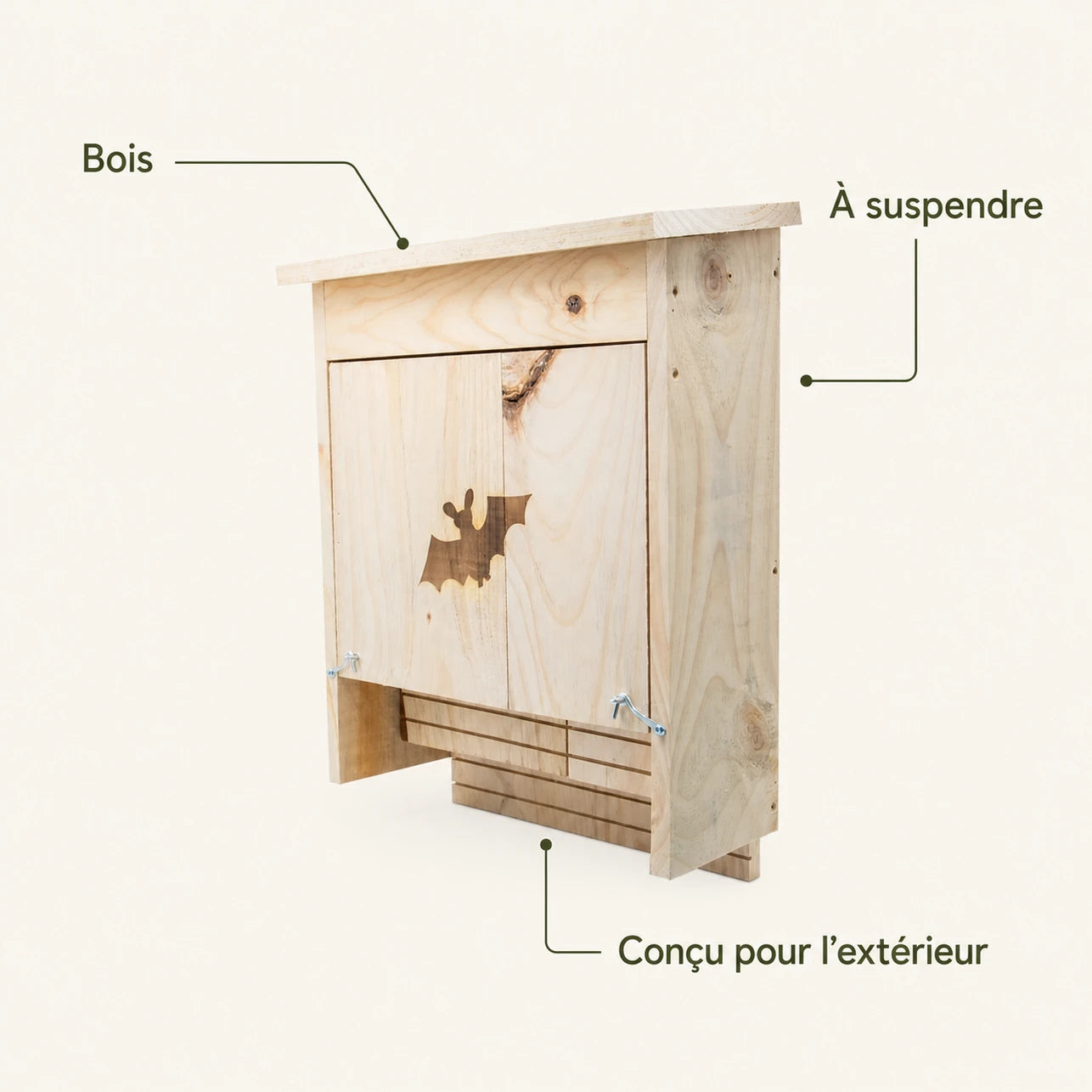 Birdhouse vertical in wood with front cut-out — photo 4
