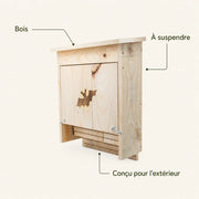 Birdhouse vertical in wood with front cut-out — photo 4