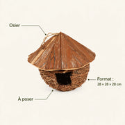 Birdhouse in willow brown size 28 × 28 × 28 cm — photo 4