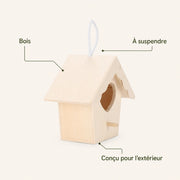 Birdhouse semi-open in wood with holder side — photo 4