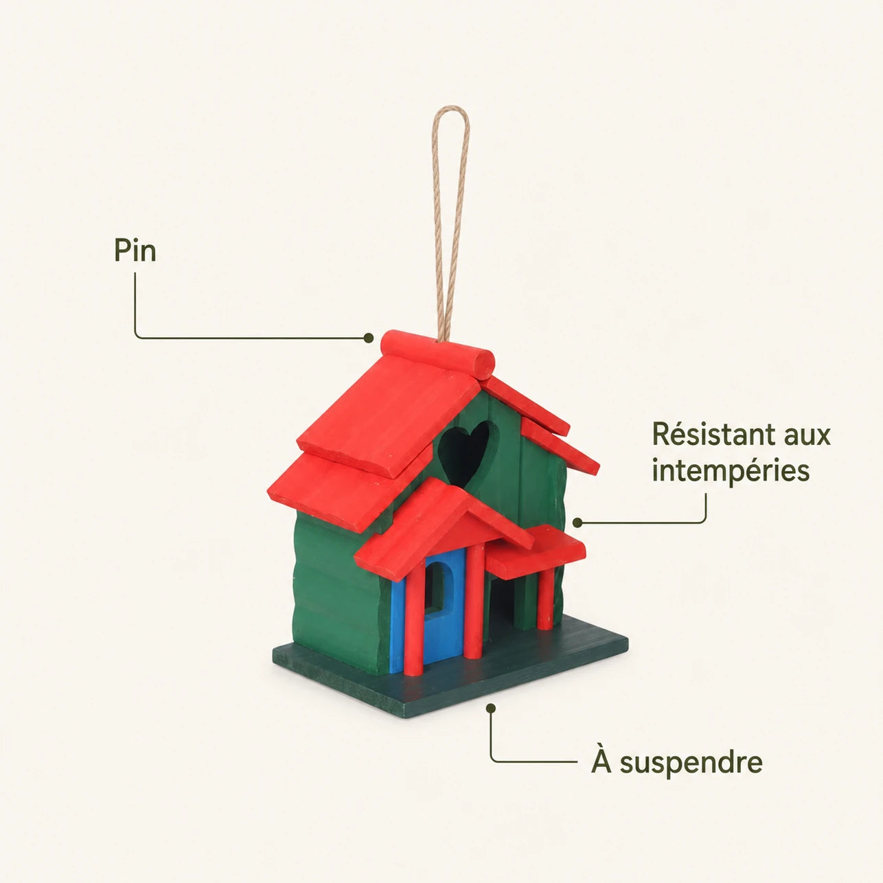 Birdhouse hanging in pine — photo 4