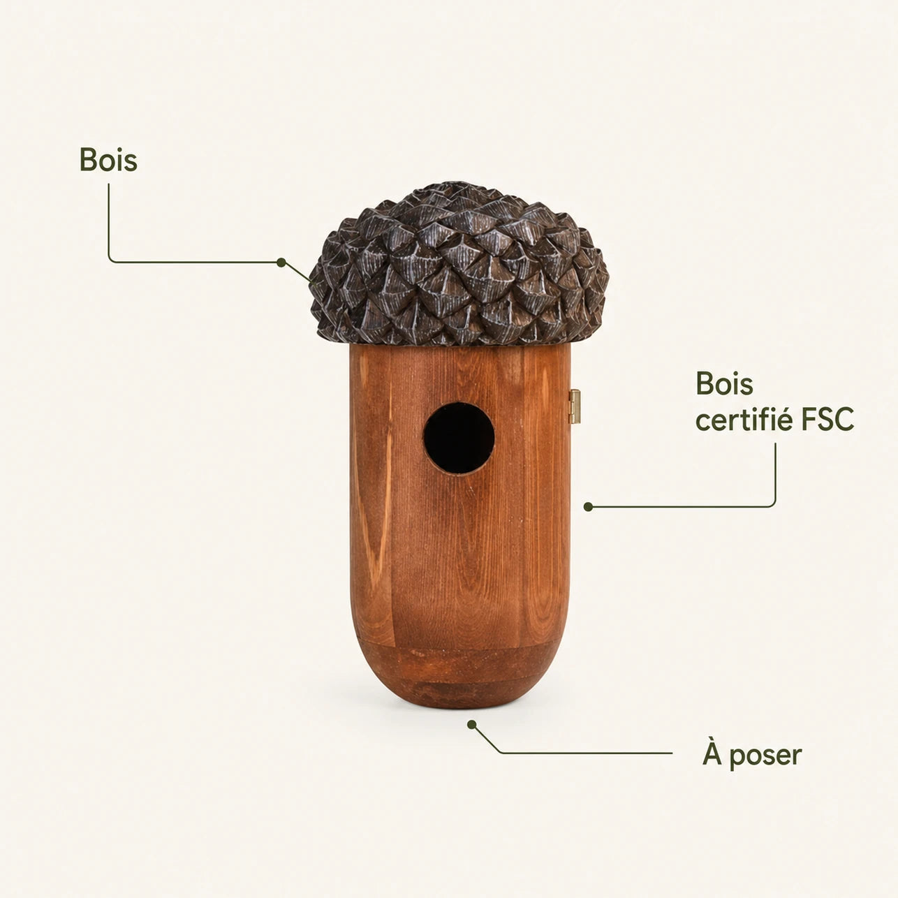 Birdhouse in pine brown — photo 4
