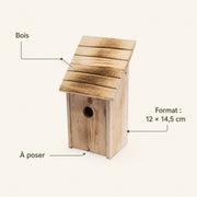 Birdhouse in wood brown size 12 × 14,5 cm — photo 4