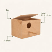 Birdhouse in wood brown size 30 × 20 × 20 cm — photo 4