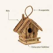 Birdhouse in wood natural — photo 4