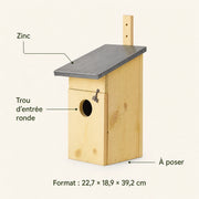 Birdhouse beige size 22,7 × 18,9 × 39,2 cm — photo 4