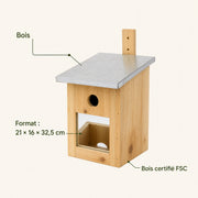 Birdhouse wall-mounted in wood size 21 × 16 × 32,5 cm — photo 4