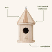 Birdhouse observation in wood beige — photo 4