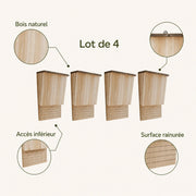 Birdhouse in wood brown size 22 × 12 × 34 cm — photo 4