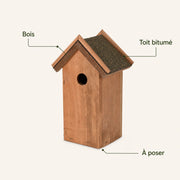 Birdhouse in wood with bitumen roof brown — photo 4