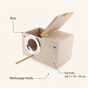 Birdhouse in wood beige size 24,7 × 13 × 13 cm — photo 4