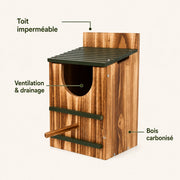 Birdhouse in charred wood — photo 4